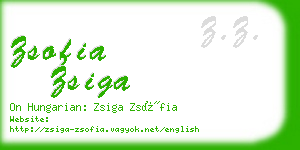 zsofia zsiga business card